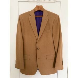 Mint Southwick Epaulet Camel Hair Sport Coat Blazer 38R
